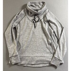 Kuhl Women's Lea Sweatshirt Pullover Cowl Neck Gray Size XL Thumb Holes Pockets